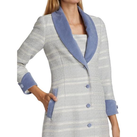 Markarian Contrast Trim Wool Coat Size 16 $2650 - Picture 4 of 12